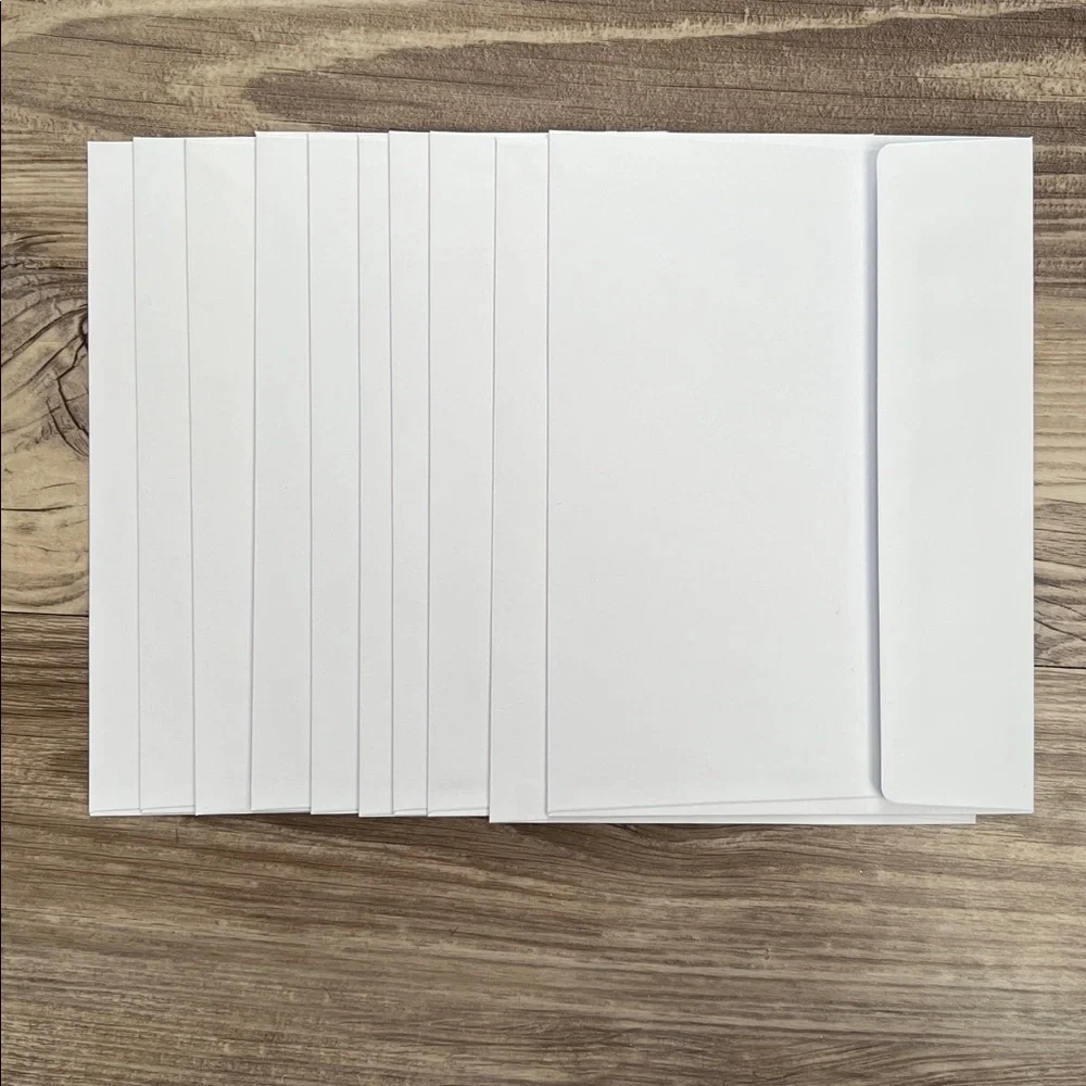 Handmade Christmas and Holiday Cards Set of 10 5”x7” Includes Envelopes